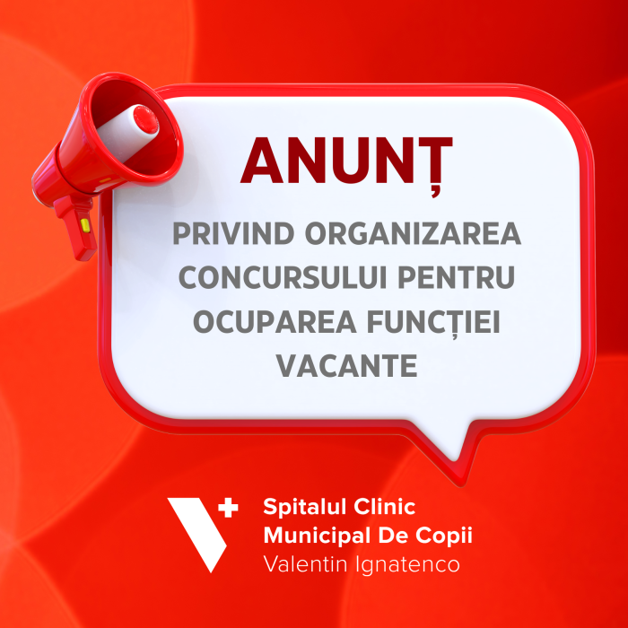 Anunț privind organizarea concursului pentru ocuparea funcției de șef Secție imagistică și diagnostică funcțională